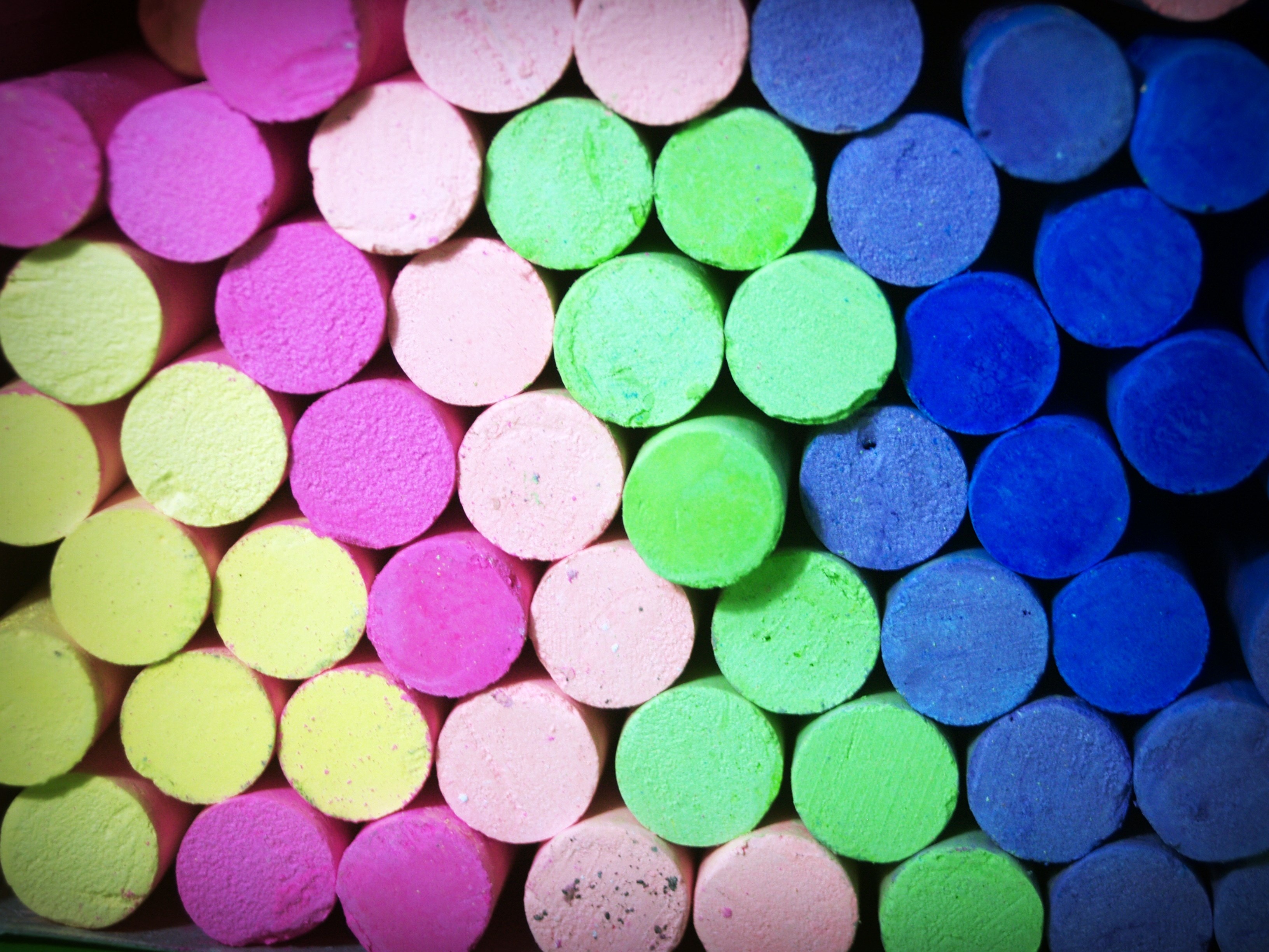 Colored chalk stacked on top of each other free image download