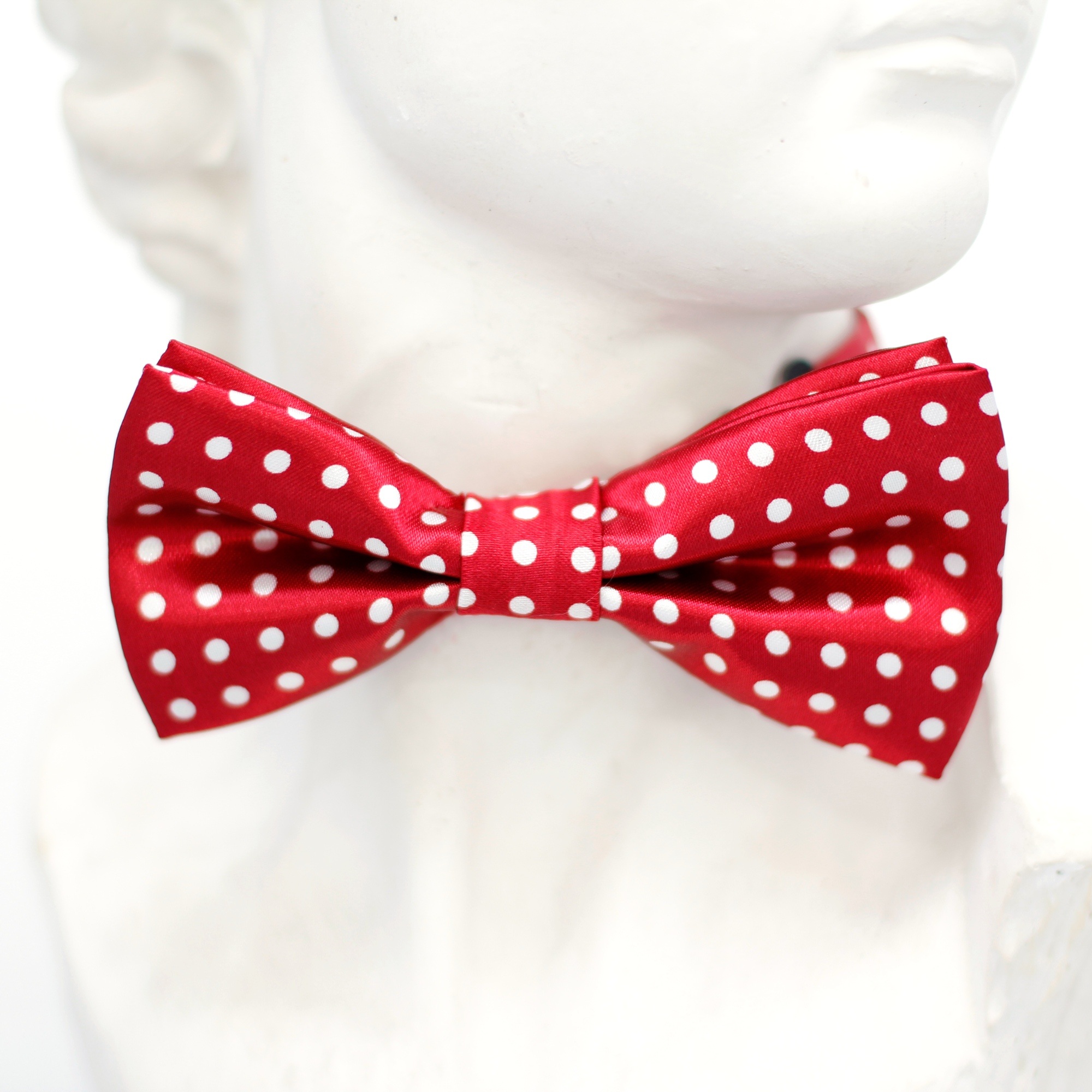 Red bow tie in white dots free image download