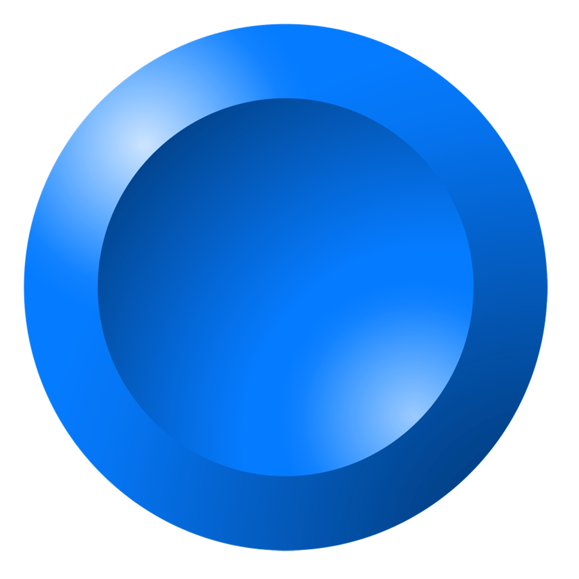 Icon of a blue button free image download