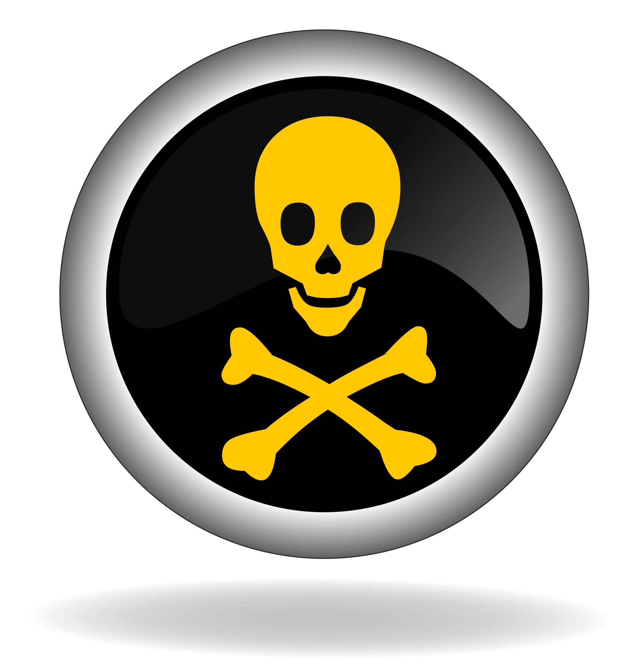 Black mark with skull and crossbones free image download