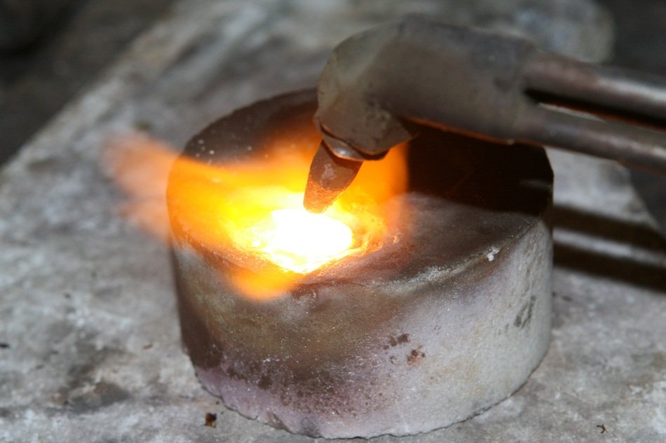 Melting metal on fire free image download