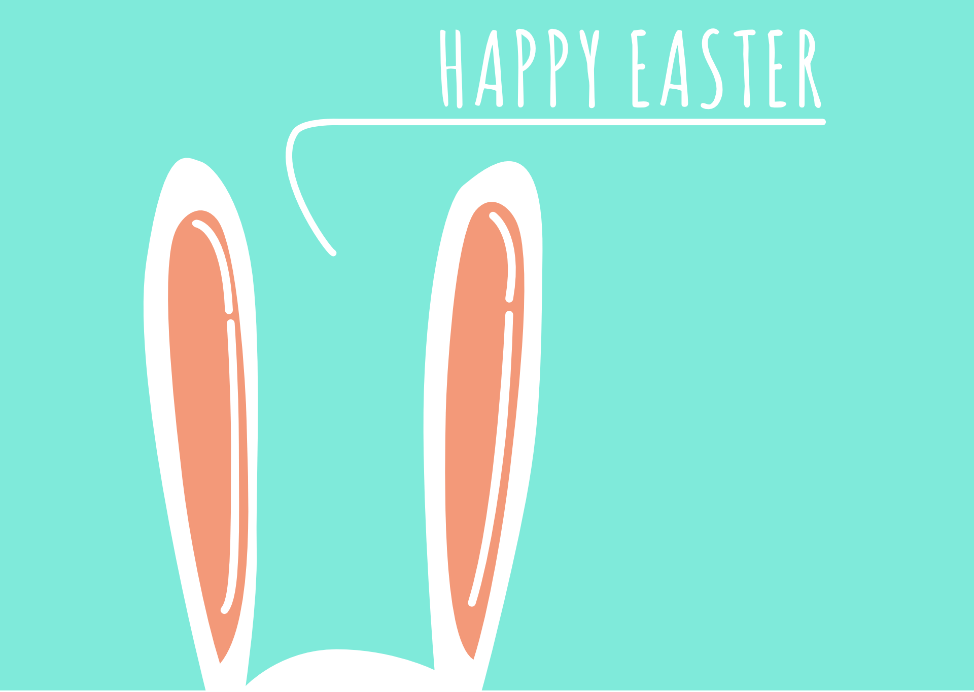 Painted Easter bunny ears free image download