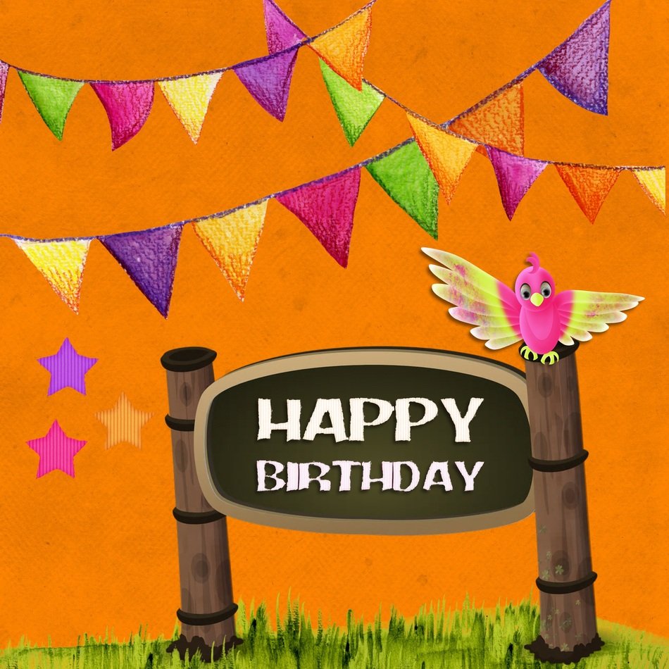 Postcard of happy birthday free image download