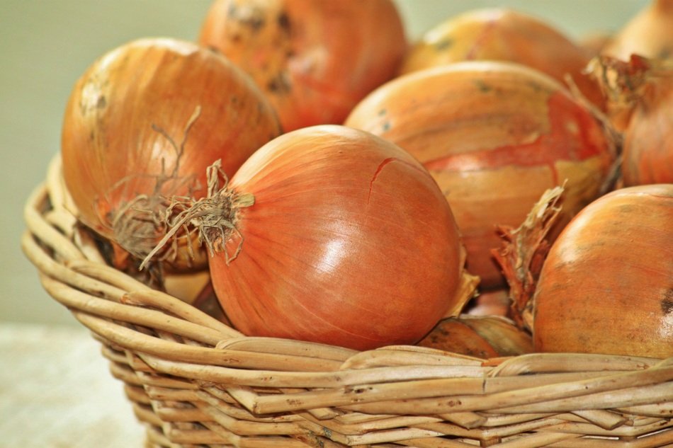 Spicy onions in the basket free image download