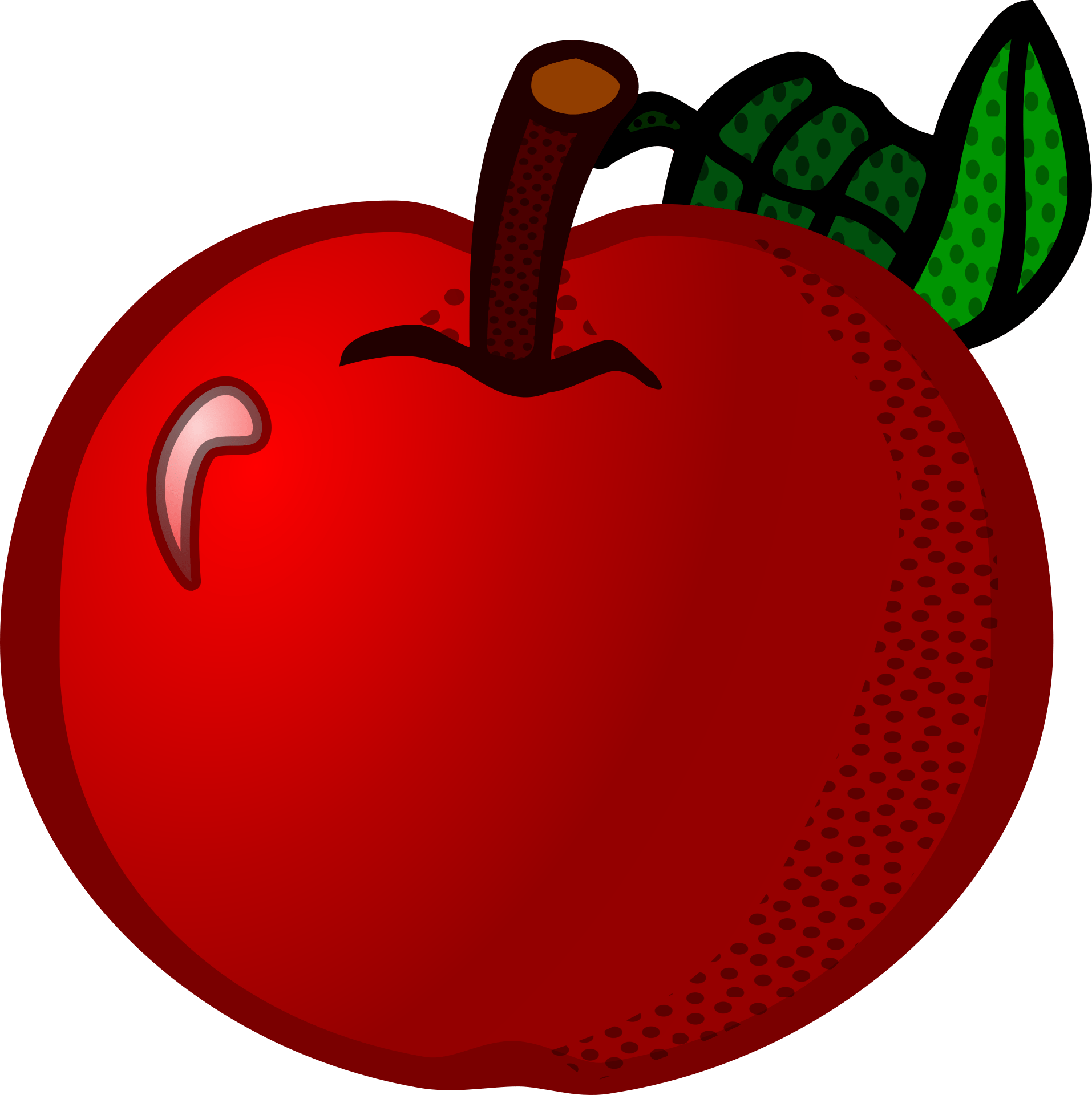 Drawing of a red apple free image download