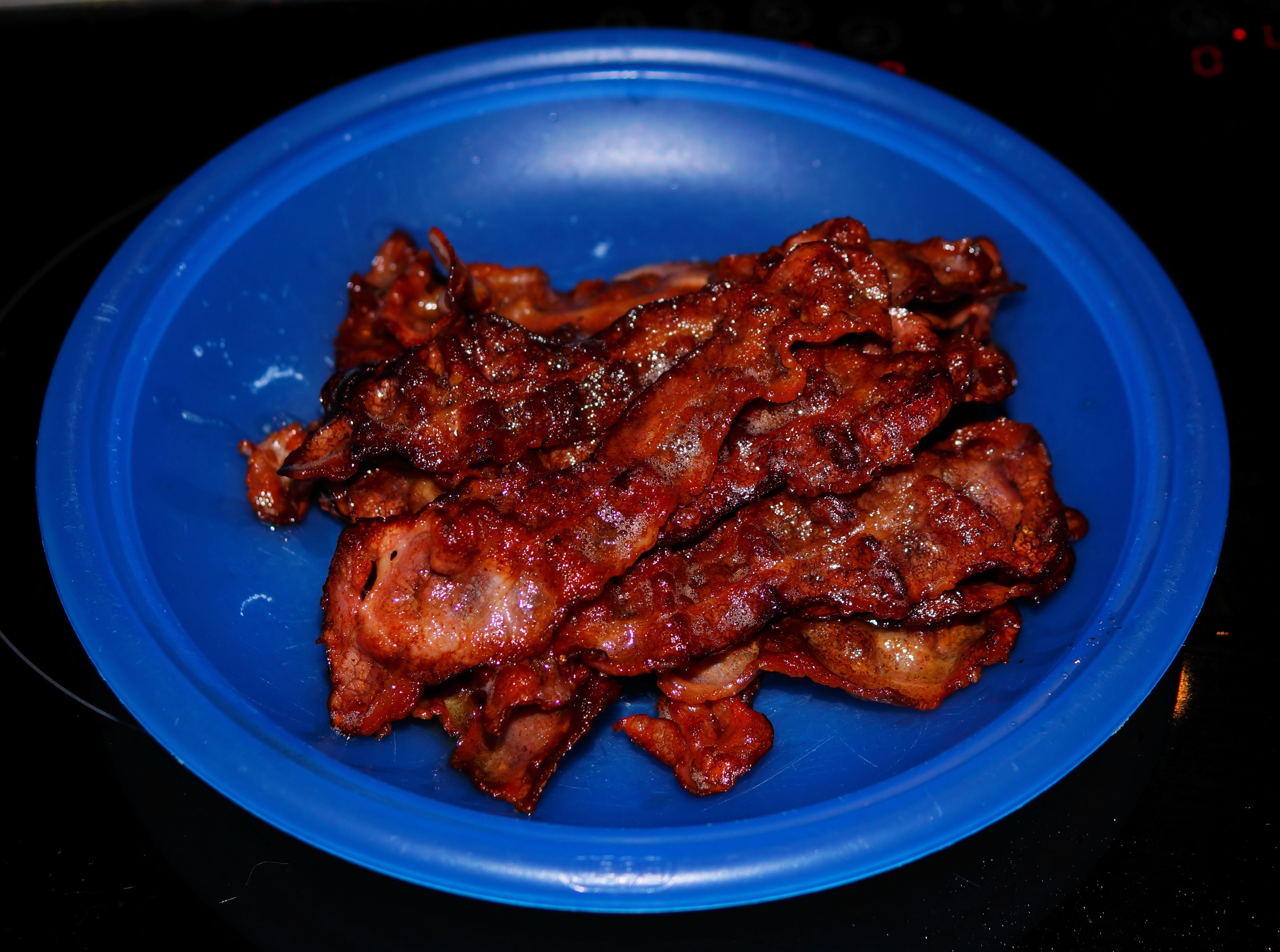 Fried bacon for breakfast free image download