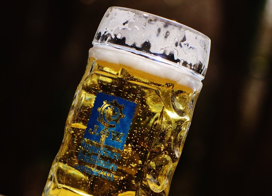 Glass mug with Beer thirst quencher free image download