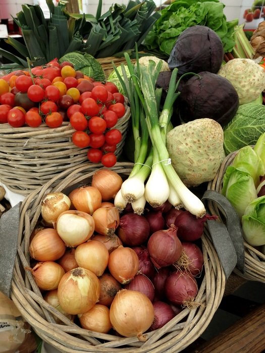 Vegetables on farm market in Switzerland free image download
