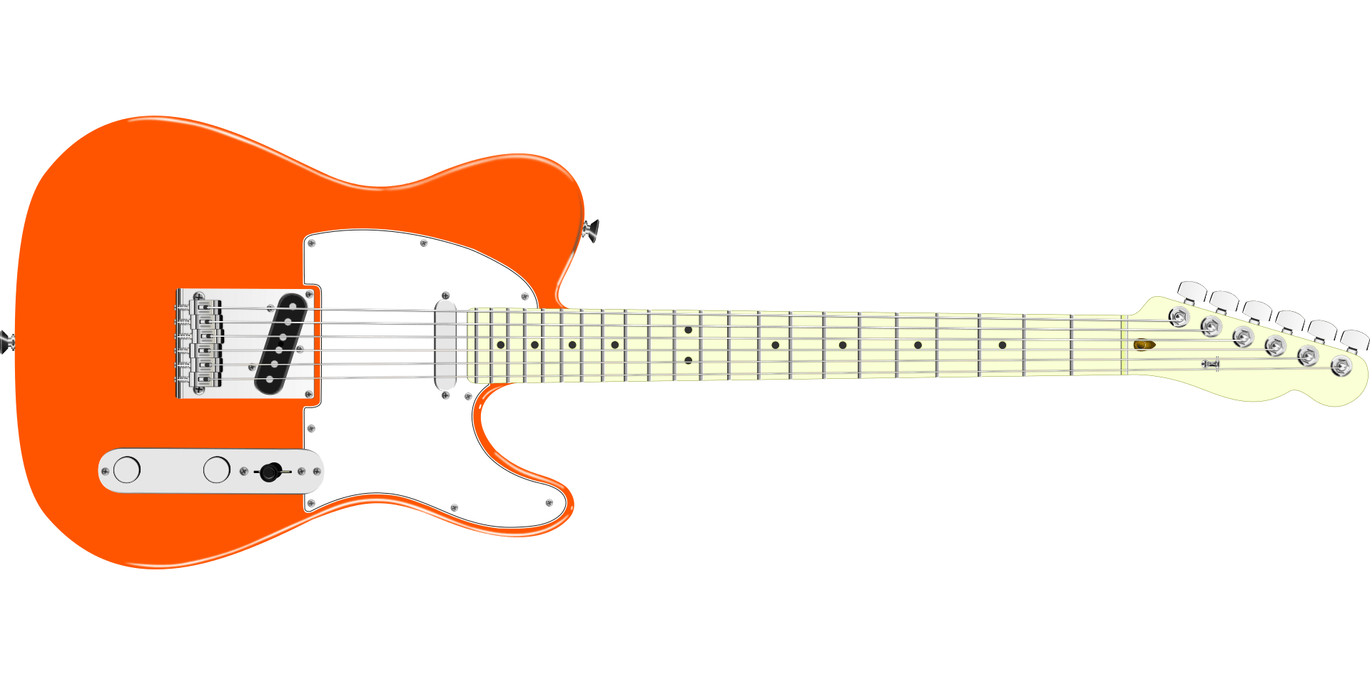 Orange rock guitar free image download