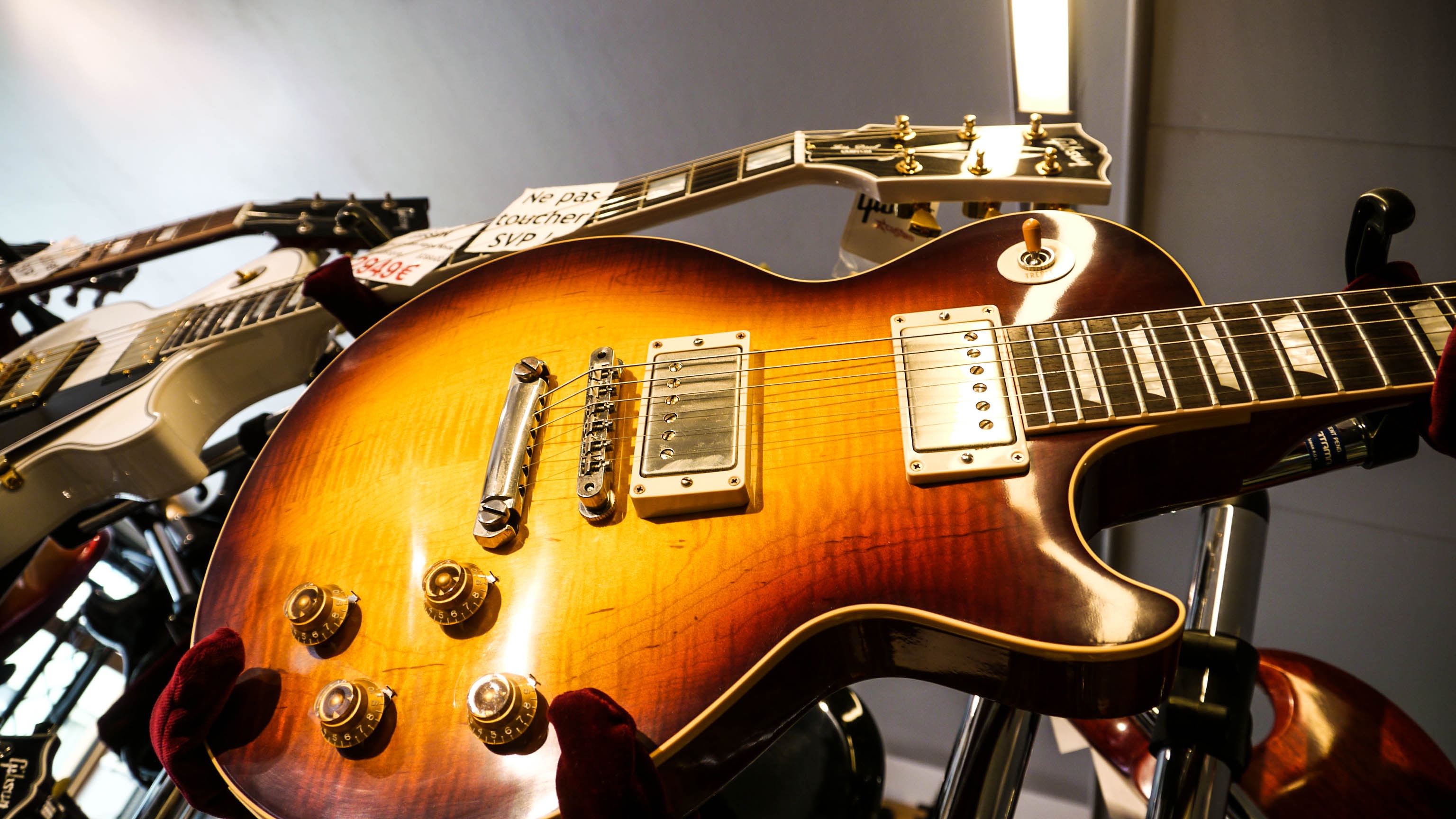 Rock guitar in musical instrument store free image download