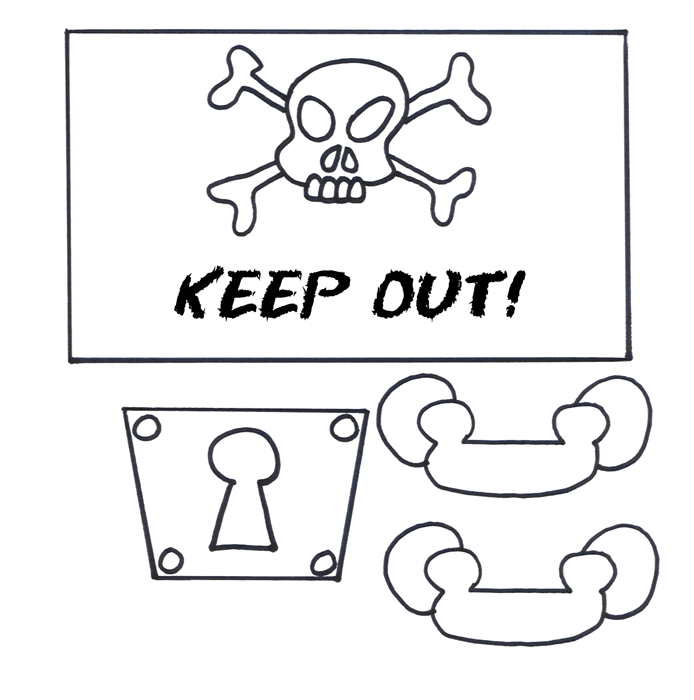 Pirate Treasure Chest Template free image download