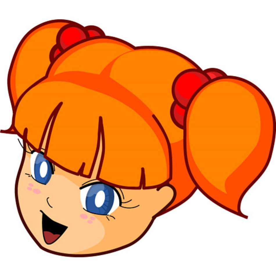 Little Girl Face Clip Art free image download