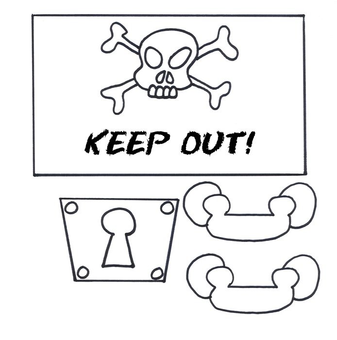 Pirate Treasure Chest Template free image download