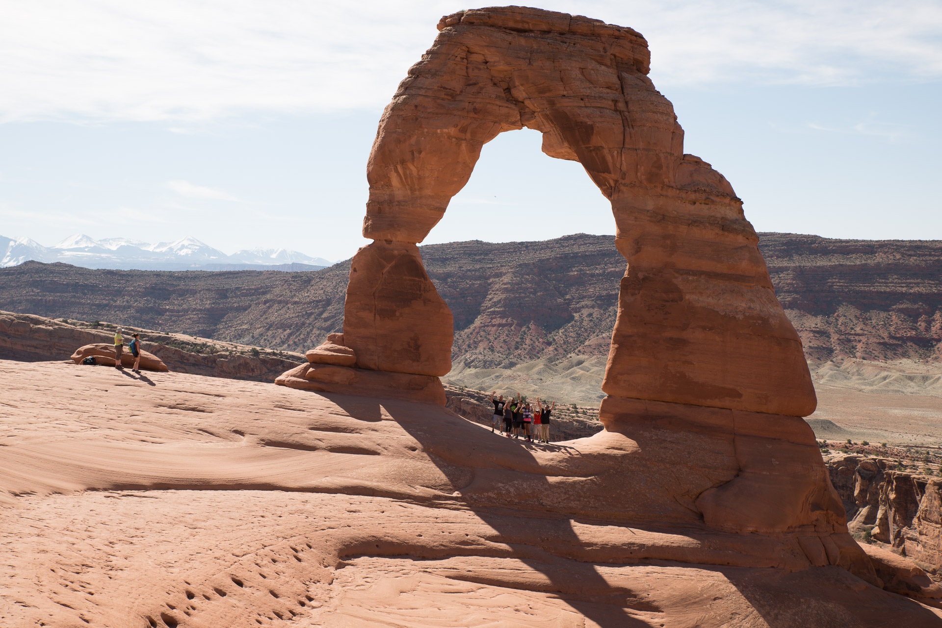 Natural stone arch in Arches National Park free image download