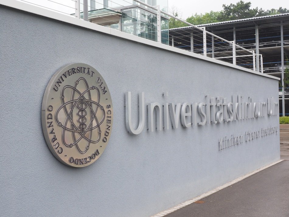 Ulm University logo on wall, germany free image download