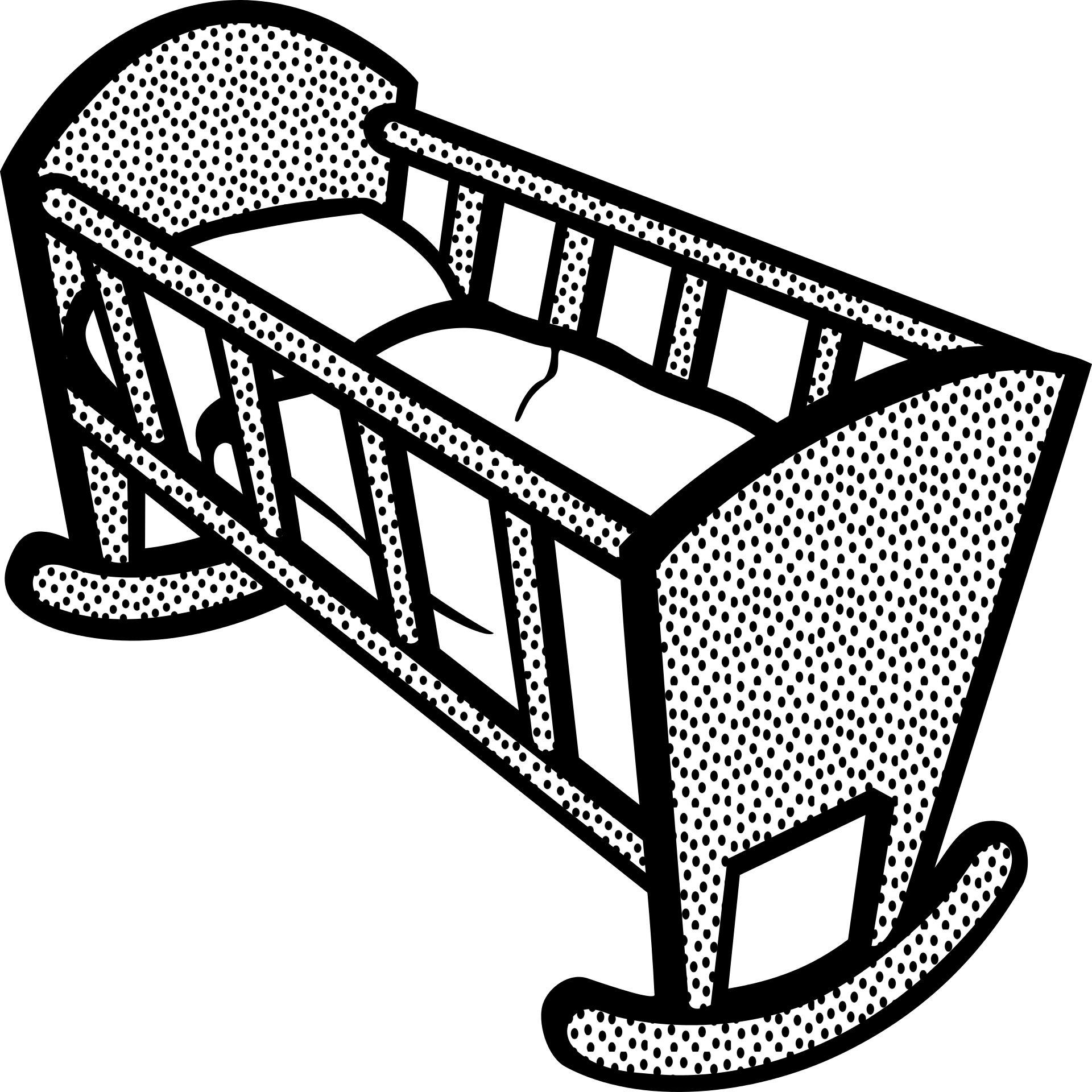 Drawing of baby's cradle free image download