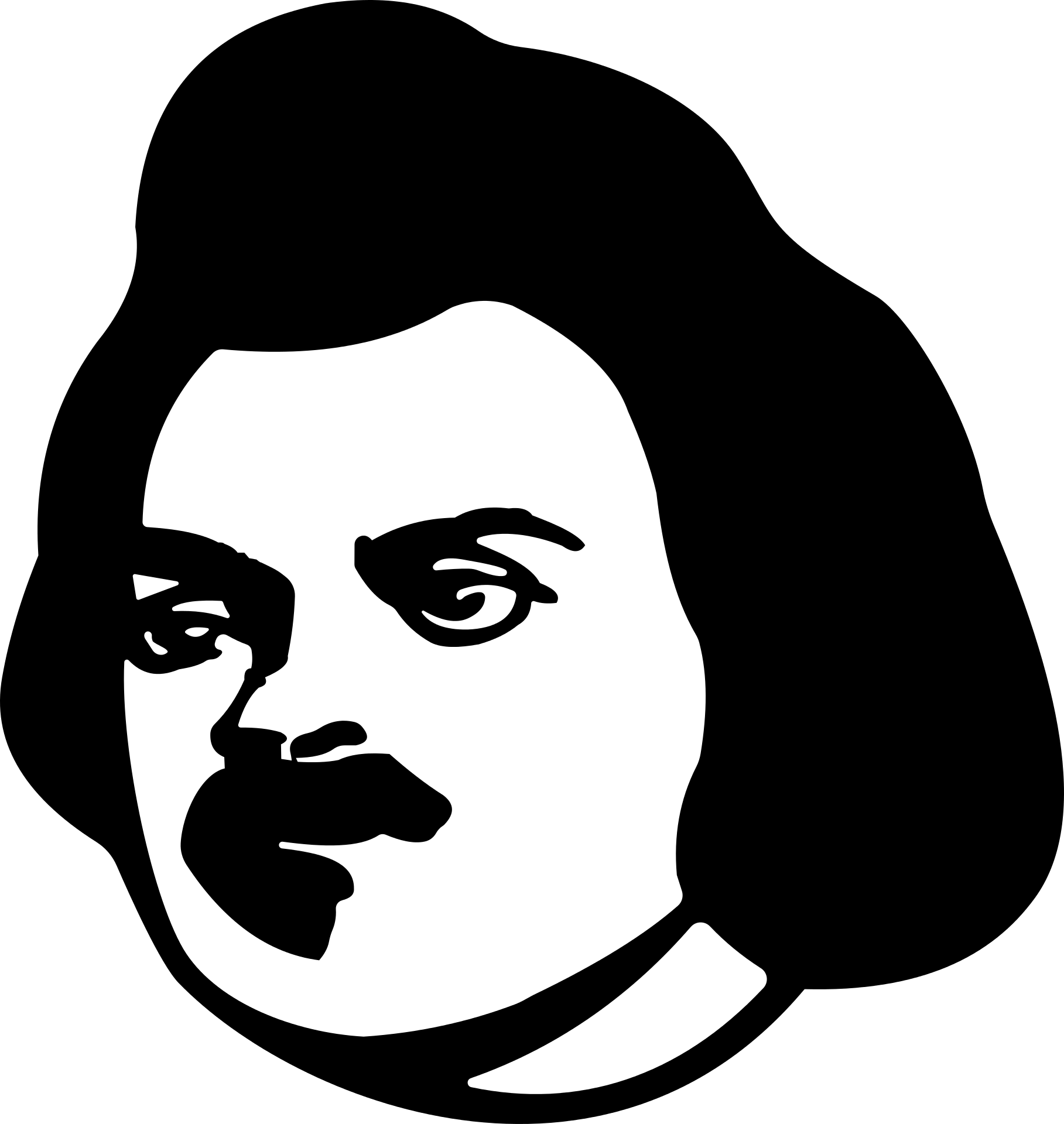 Honore de balzac portrait, drawing free image download