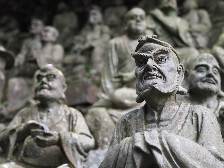 Many stone statues in japan free image download