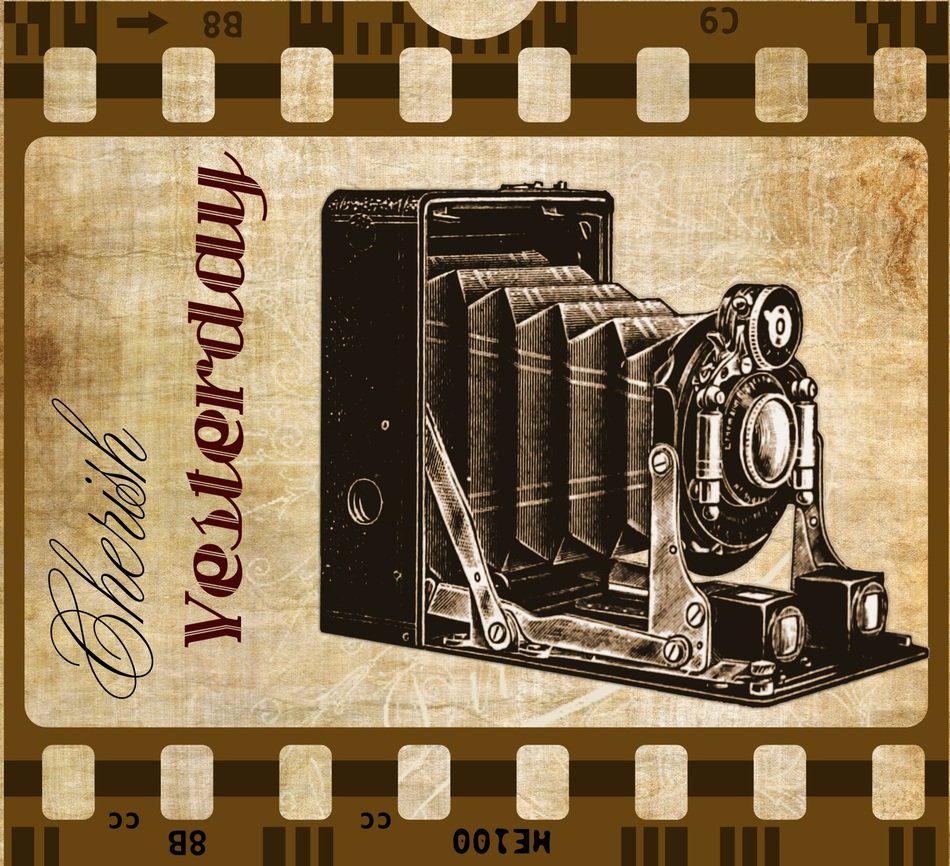Vintage Camera Collage Film free image download