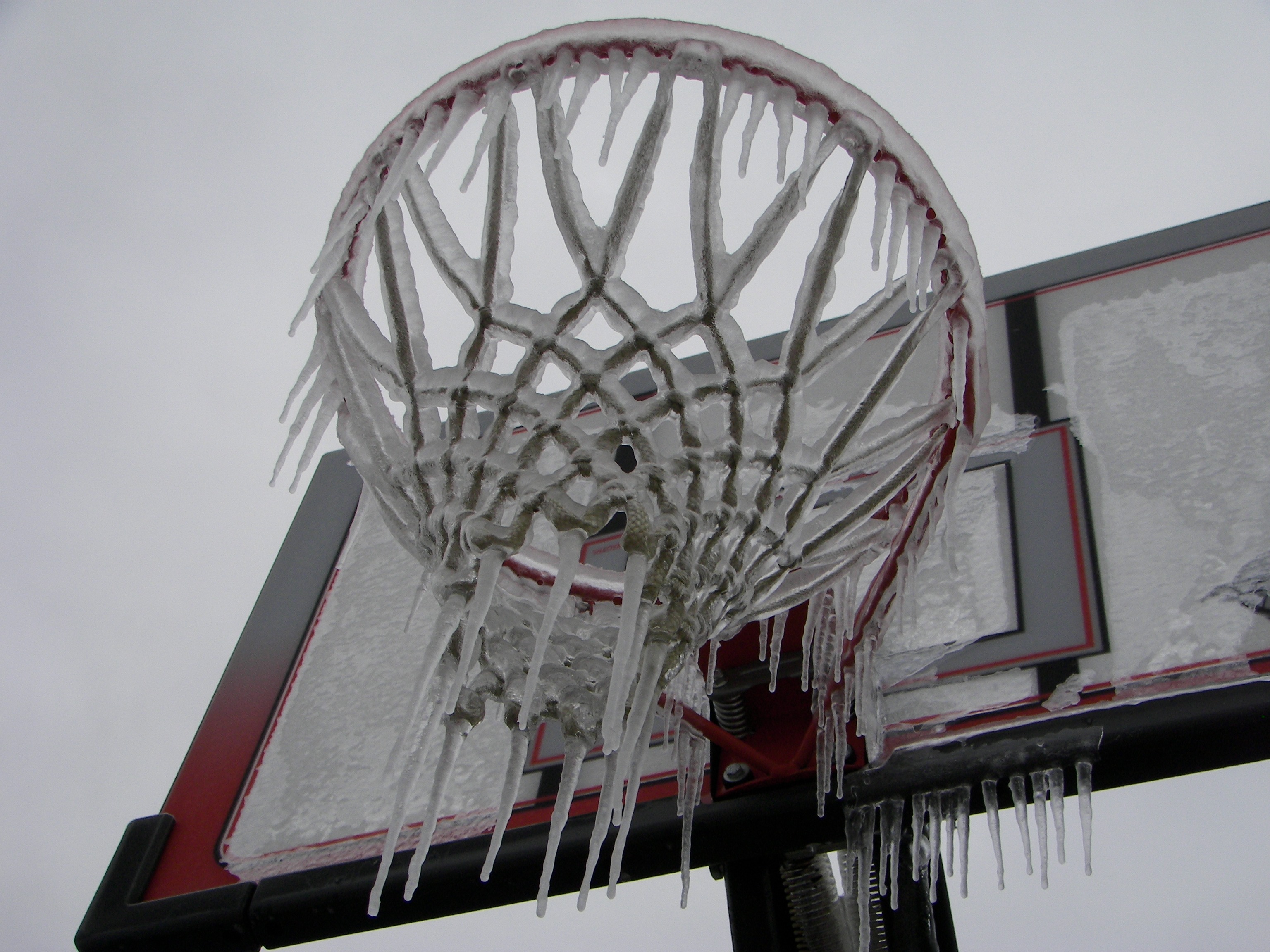 Basketball net in ice free image download