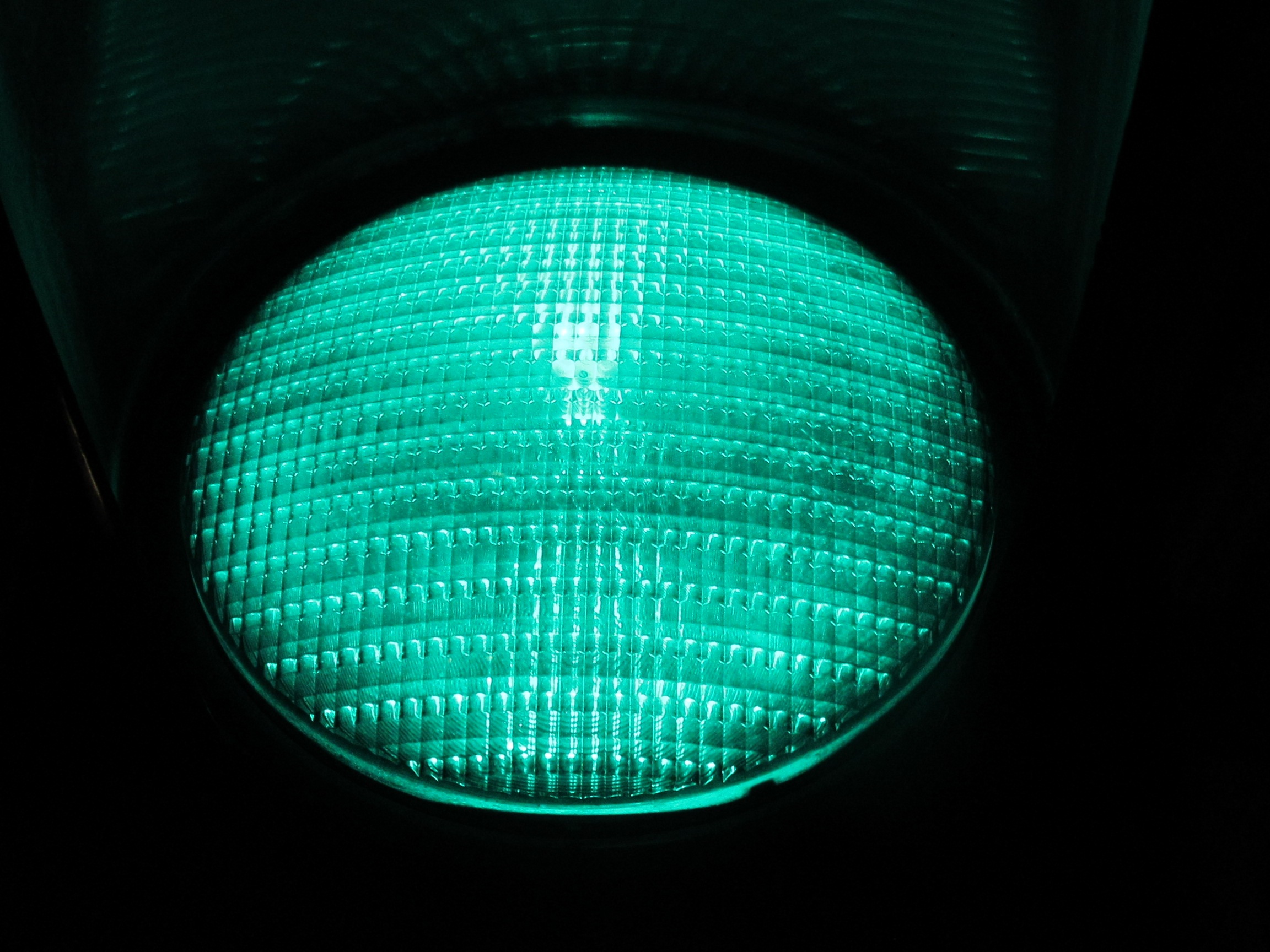Bright Green Traffic Lights free image download