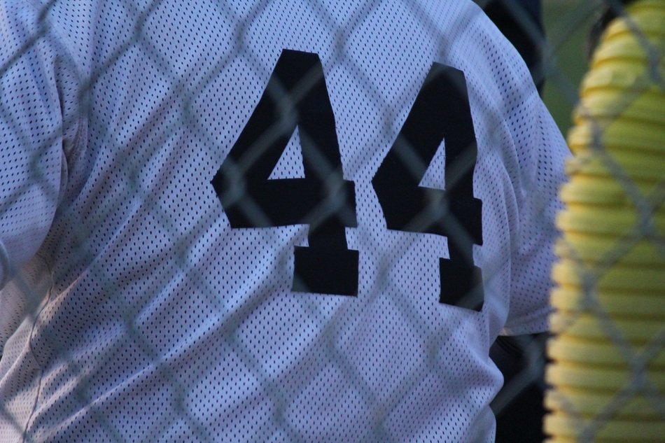 Baseball player at number 44 free image download