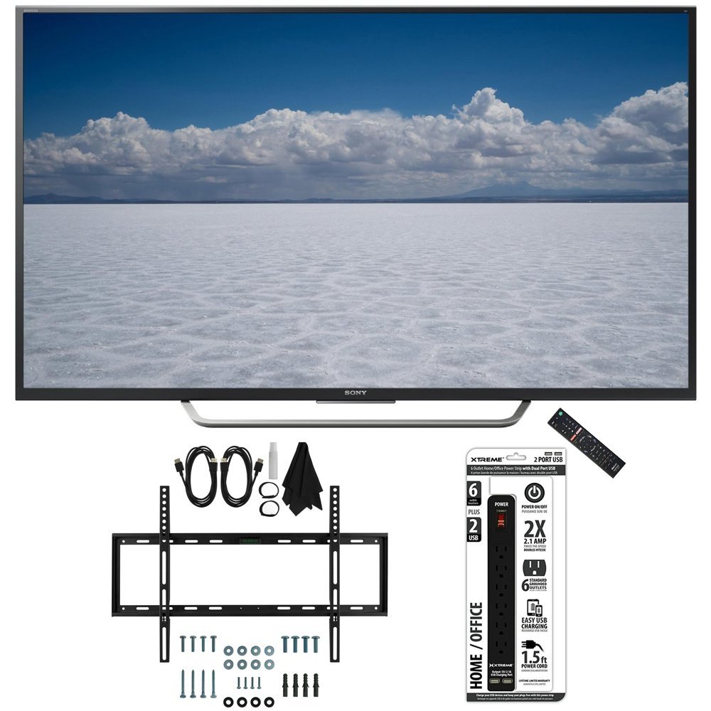 Sony XBR55X700D 55" Class 4K Ultra HD TV with Slim Wall Mount Bundle