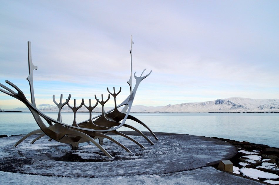 Viking Ship Statue iceland free image download