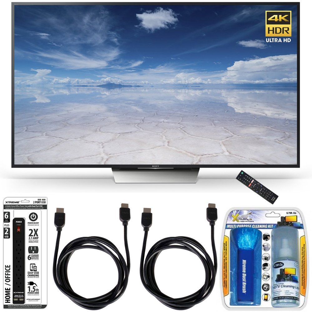 Sony XBR55X850D 55Inch Class 4K HDR Ultra HD TV Accessory Bundle
