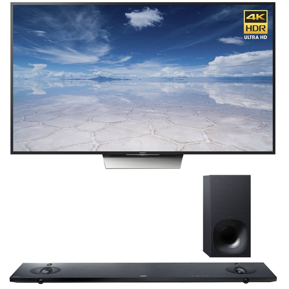 Sony XBR55X850D 55Inch 4K UHD TV with Sony HTNT5 Sound Bar with Hi