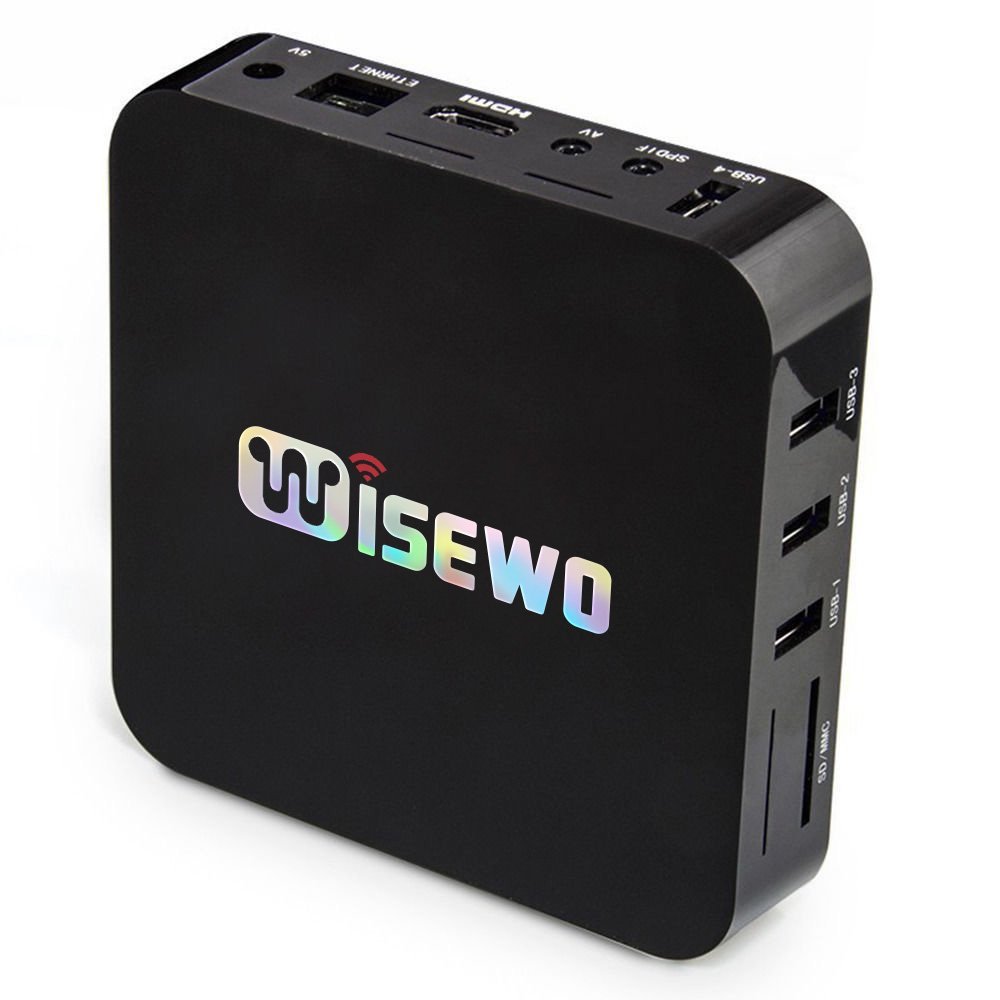 WISEWO Quad Core Smart TV Box Mini PC Streaming Media Player with XBMC