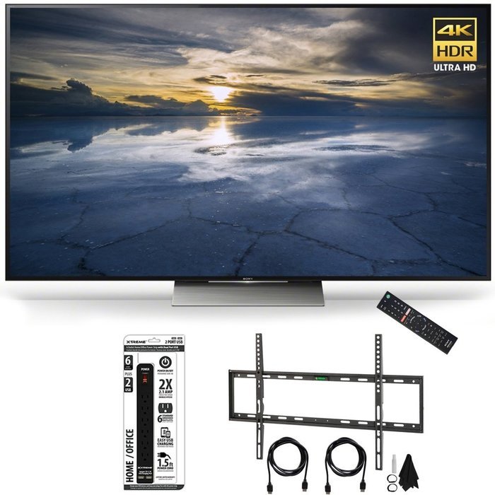 Sony XBR75X940D 75Inch Class 4K HDR Ultra HD TV Flat Wall Mount