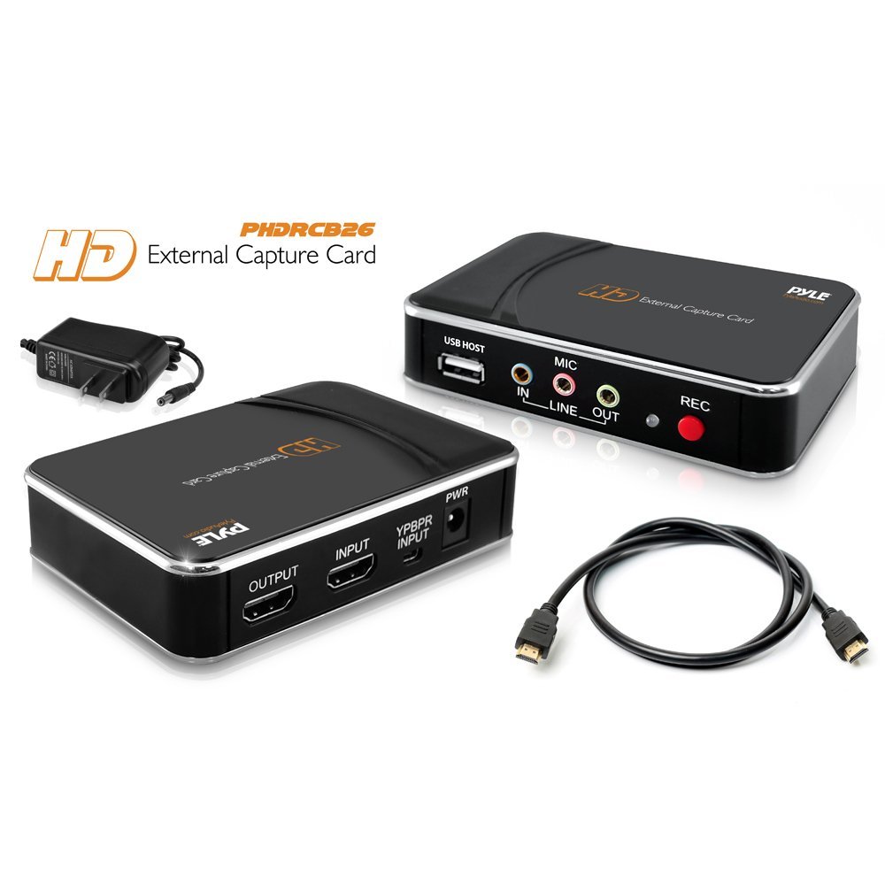 Pyle PHDRCB26 Game Capture HD Streaming video game recorder 1080p HDMI