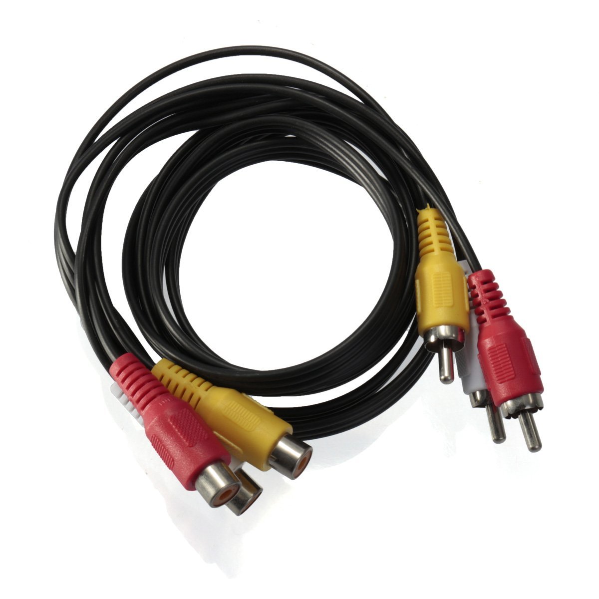 BephaMart 1.5m 5ft 3 RCA Male to Female Audio Composite Extension Video