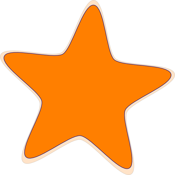 Orange Star Clip Art free image download