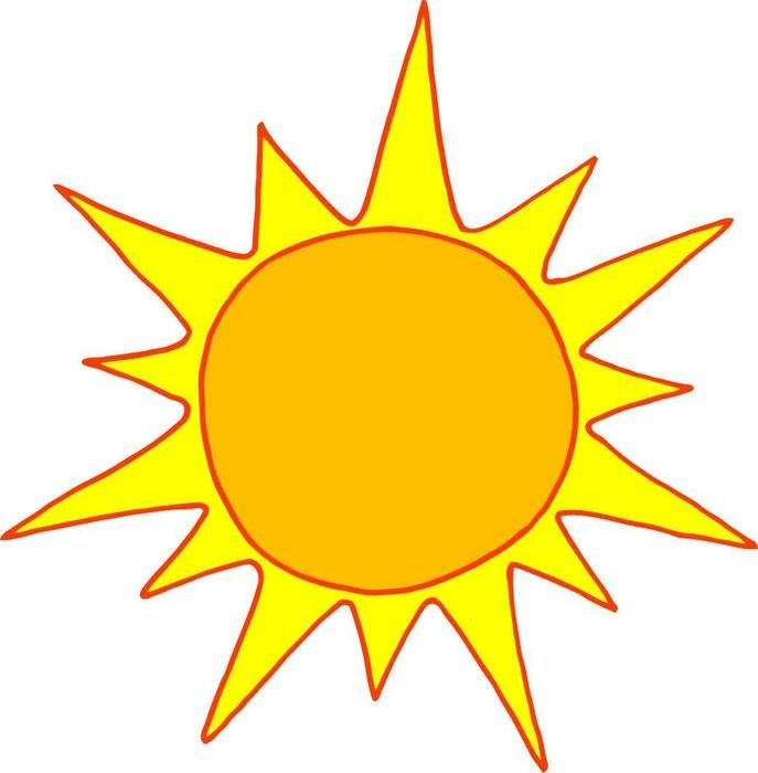 Cartoon yellow Sun drawing free image download