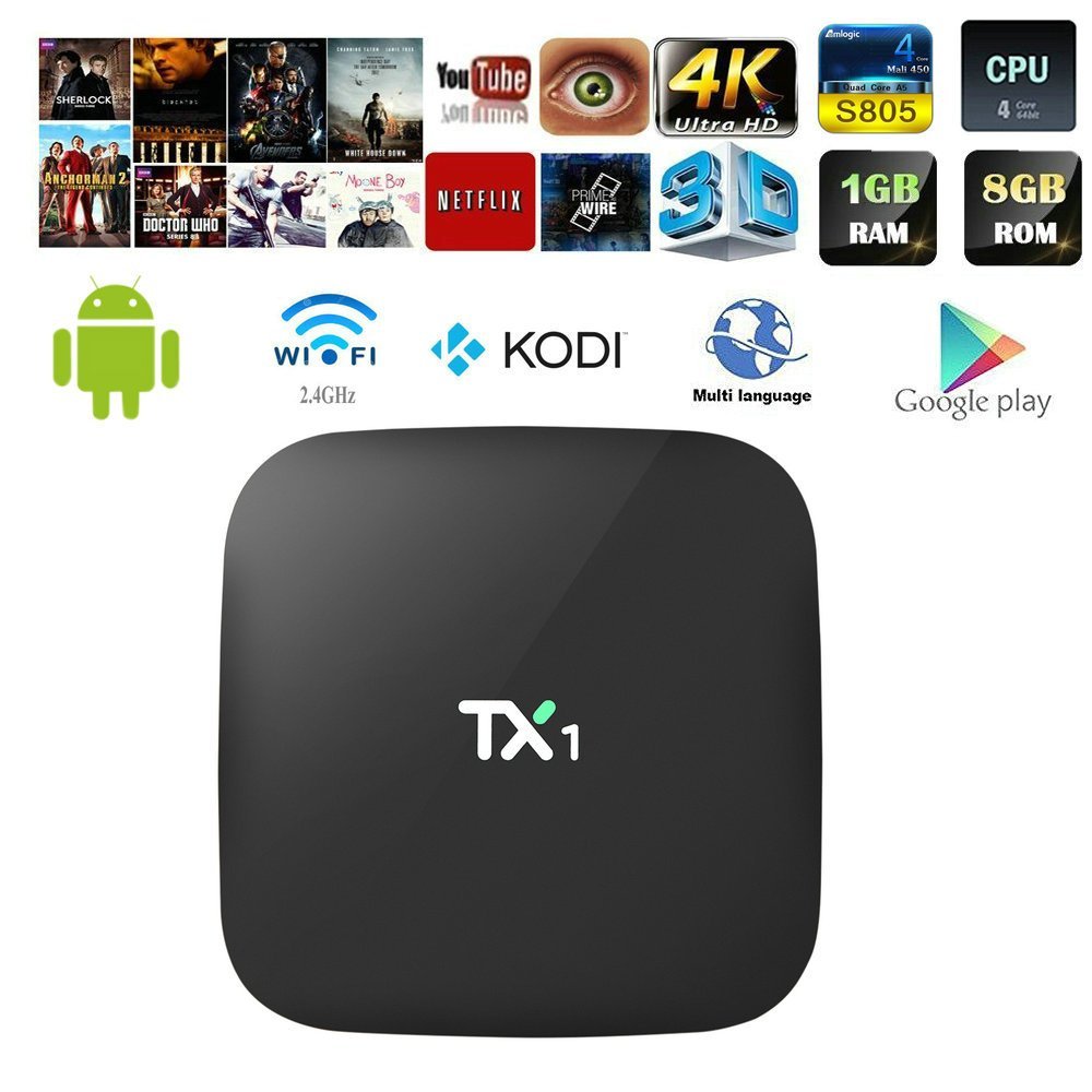 TX1 Android Smart TV Box Player Amlogic S805 Quad Core Wireless Mini PC