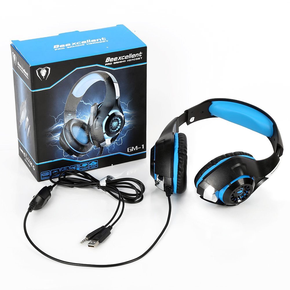 Supplylink Stereo Gaming Headset for PS4 PSP Xbox one, Led Light GM1 Headphone with Microphone