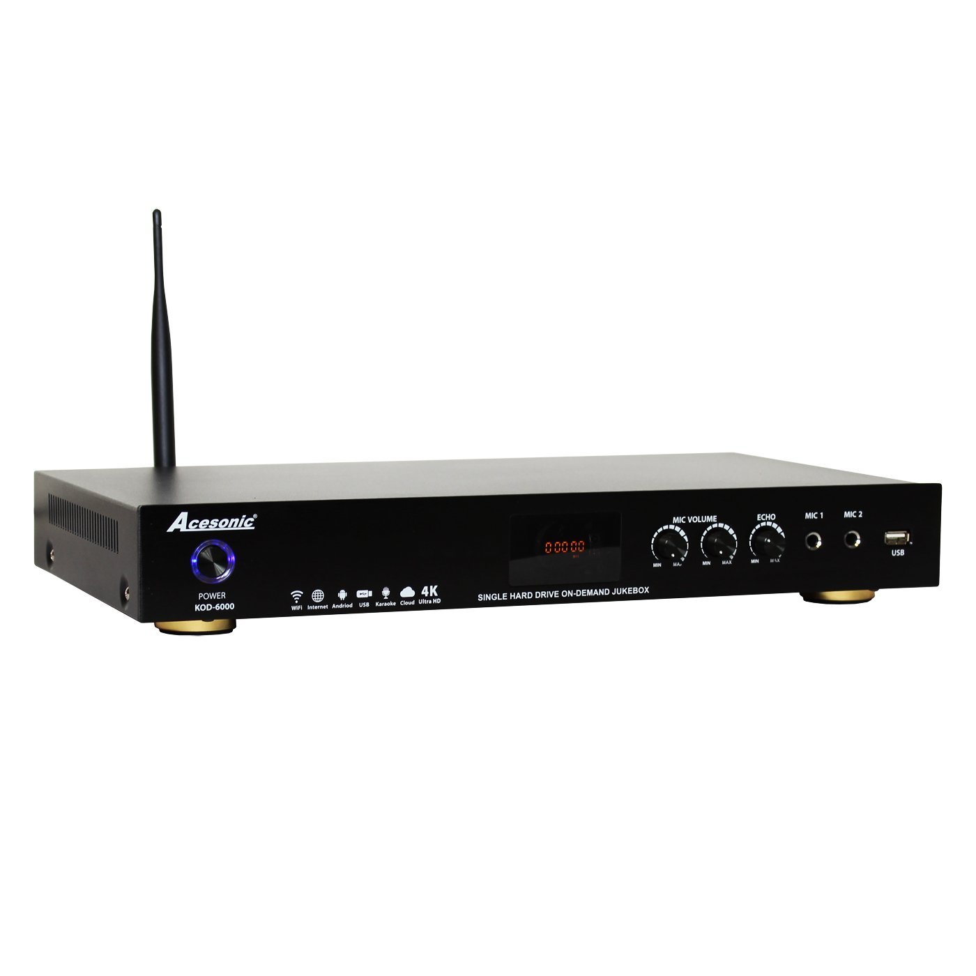 Acesonic KOD6000 Hard Drive Multimedia Karaoke 4K UHD h.265 Player N2