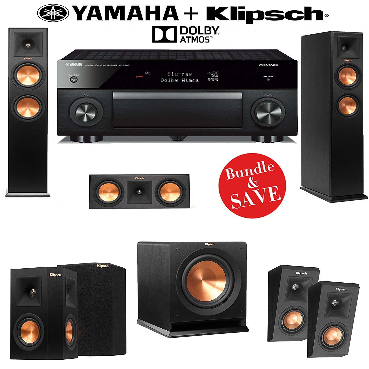Klipsch RP250F Reference Premiere 5.1.2 Dolby Atmos Home Theater
