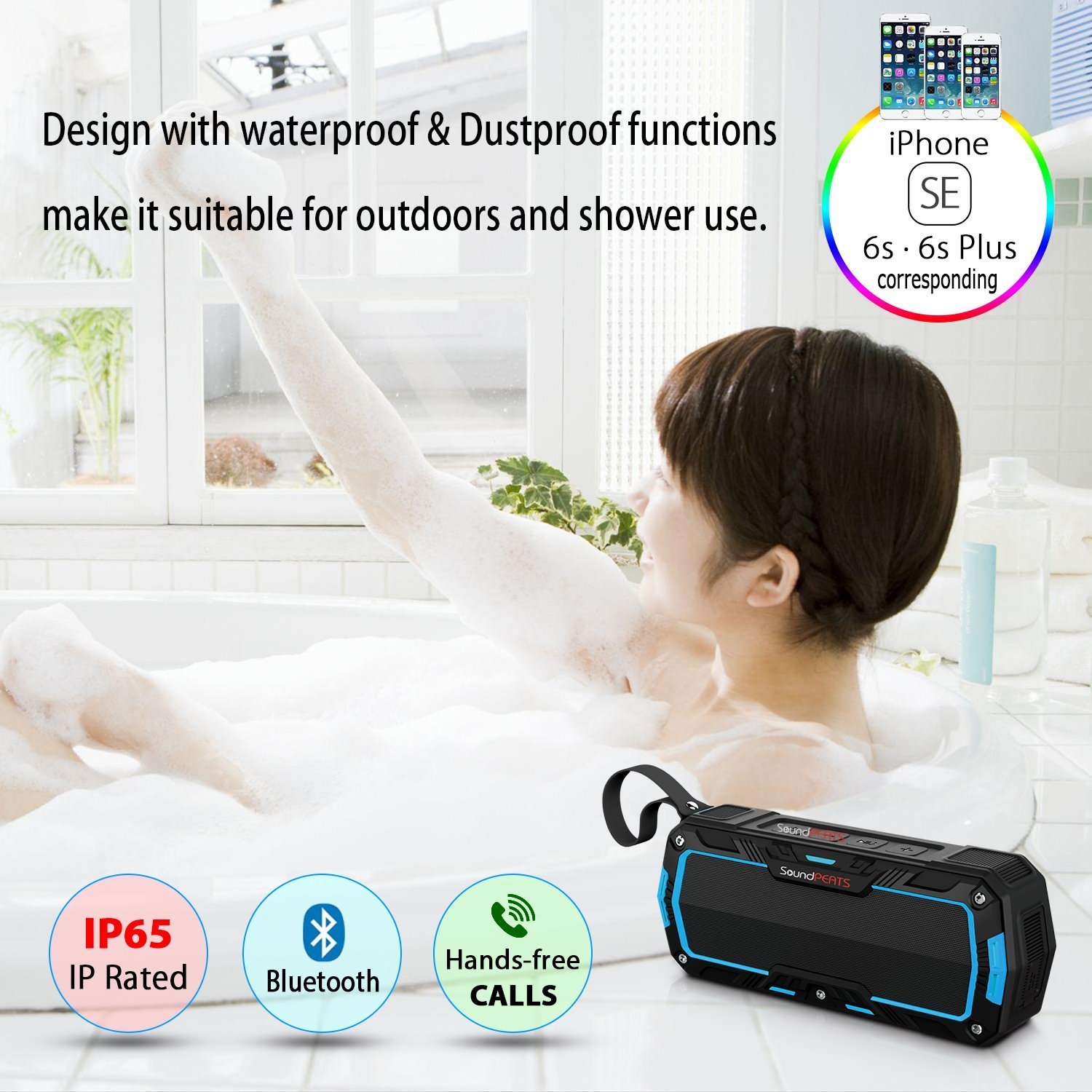 SoundPEATS Outdoor Bluetooth Speakers Portable Wireless Speakers