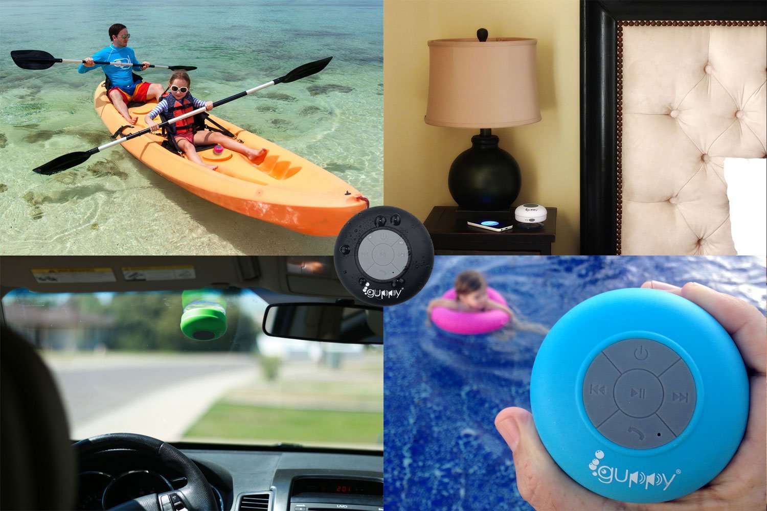 Guppy® Water Resistant Bluetooth Shower Speaker Wireless Portable