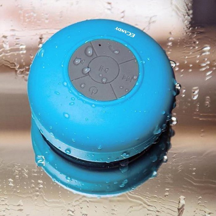 Ecandy Bluetooth Shower Speaker, Water Resistant, Hands Free Portable