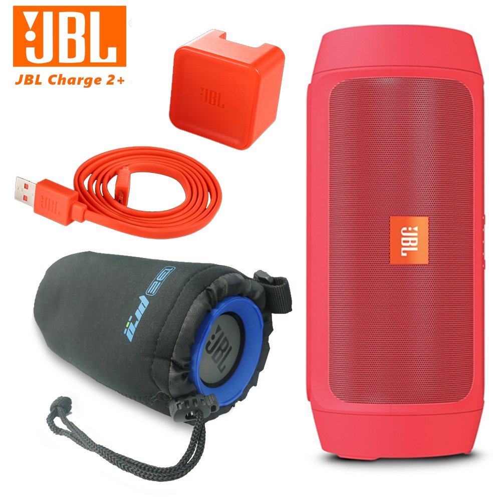 JBL Charge 2 Plus Splashproof Portable Bluetooth Speaker (Blue