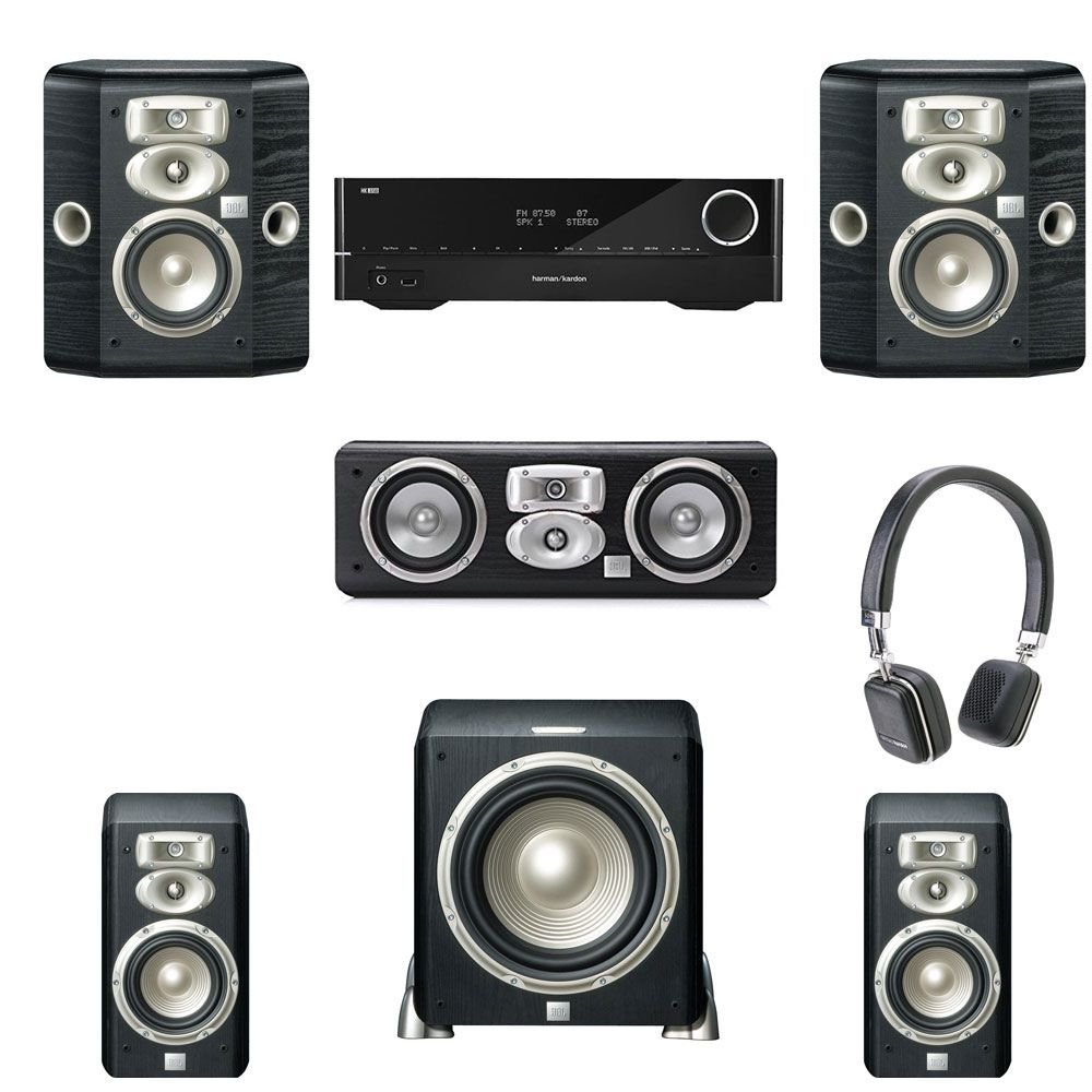 JBL L810 5.1 System, JBL L8400P sub, Harman/Kardon AVR 3700, SOHO Headphones free image download