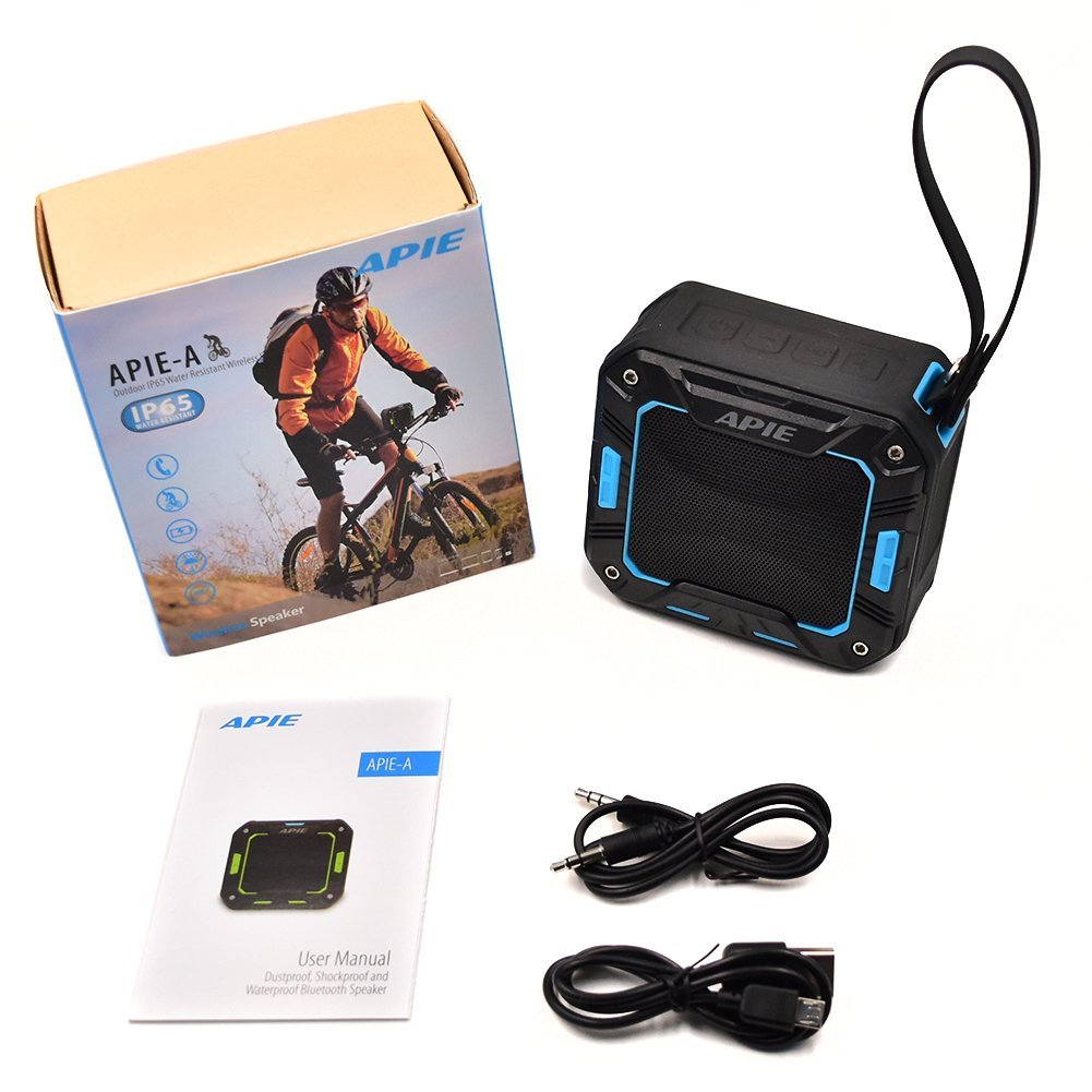 APIE Outdoor Bluetooth Speakers Portable Wireless Speakers (IP65 Water