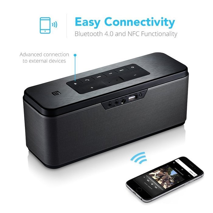 Sharkk WAVE 25W Bluetooth Speaker with Advanced MaxxBass Technology and