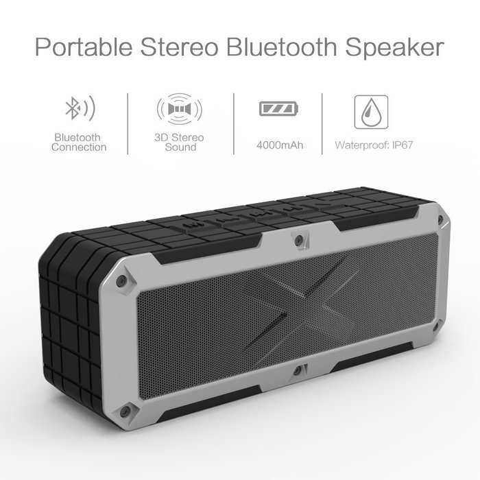 Elivebuy X2 Floatable 20W Bluetooth Speaker Outdoor Waterproof Shower