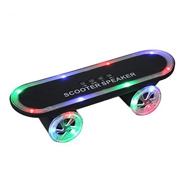 WONFAST Scooter Bluetooth Wireless Speaker with Led Light,Skateboard