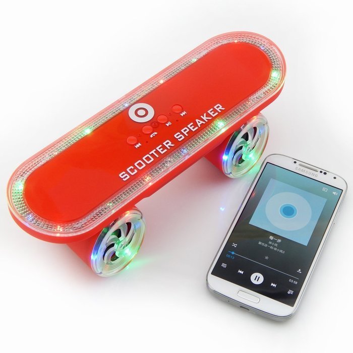 WONFAST Scooter Bluetooth Wireless Speaker with Led Light,Skateboard